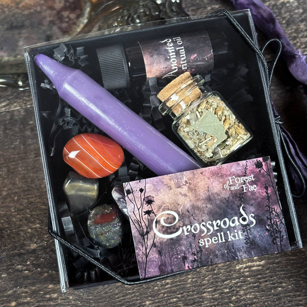 Crossroads Spell Kit – Dark Matter Witch Ritual Kit for Liminal Space, Change & Spiritual Direction