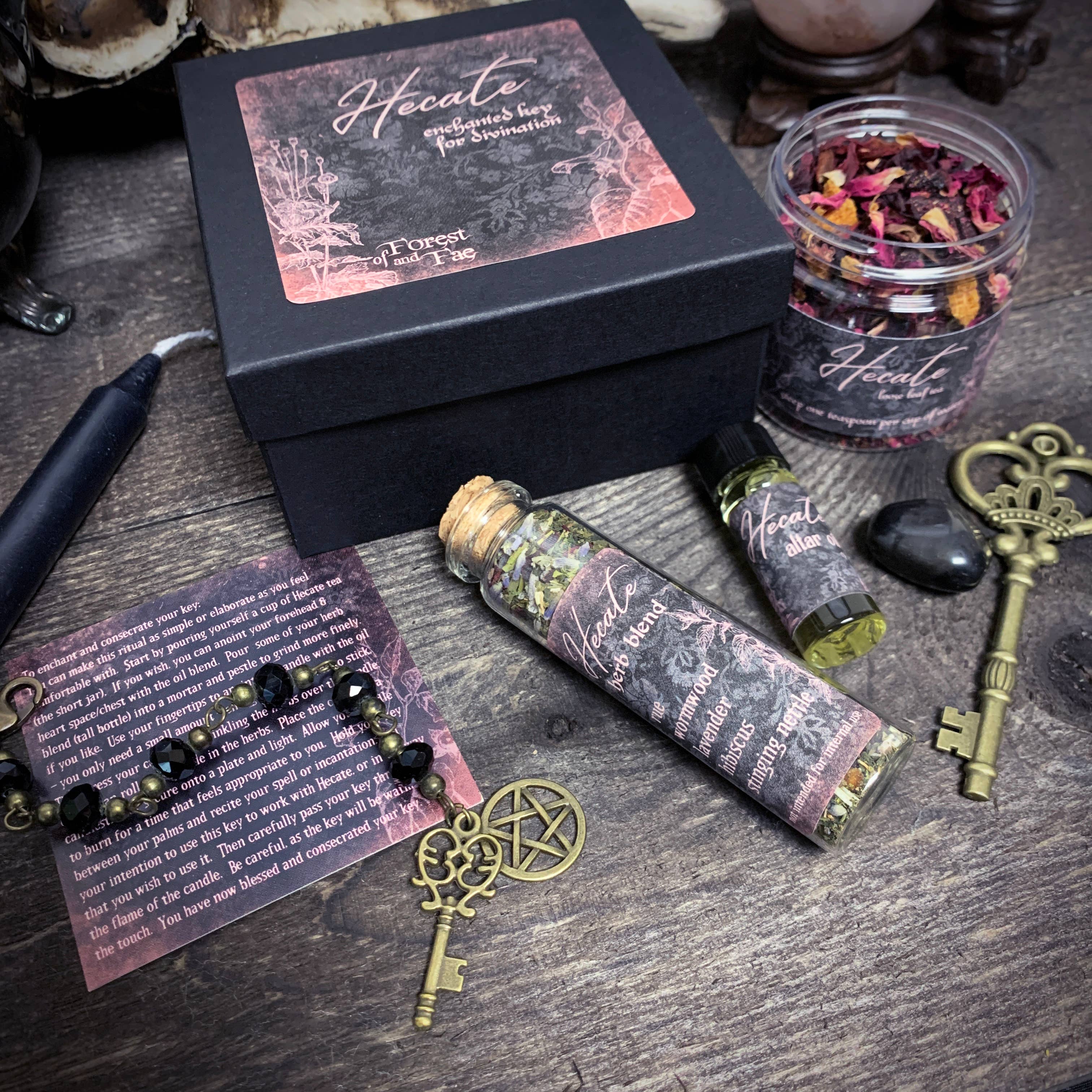Hecate Enchanted Key DIY Kit – Dark Matter Witch Ritual Kit for Crossroads, Divination & Spellwork