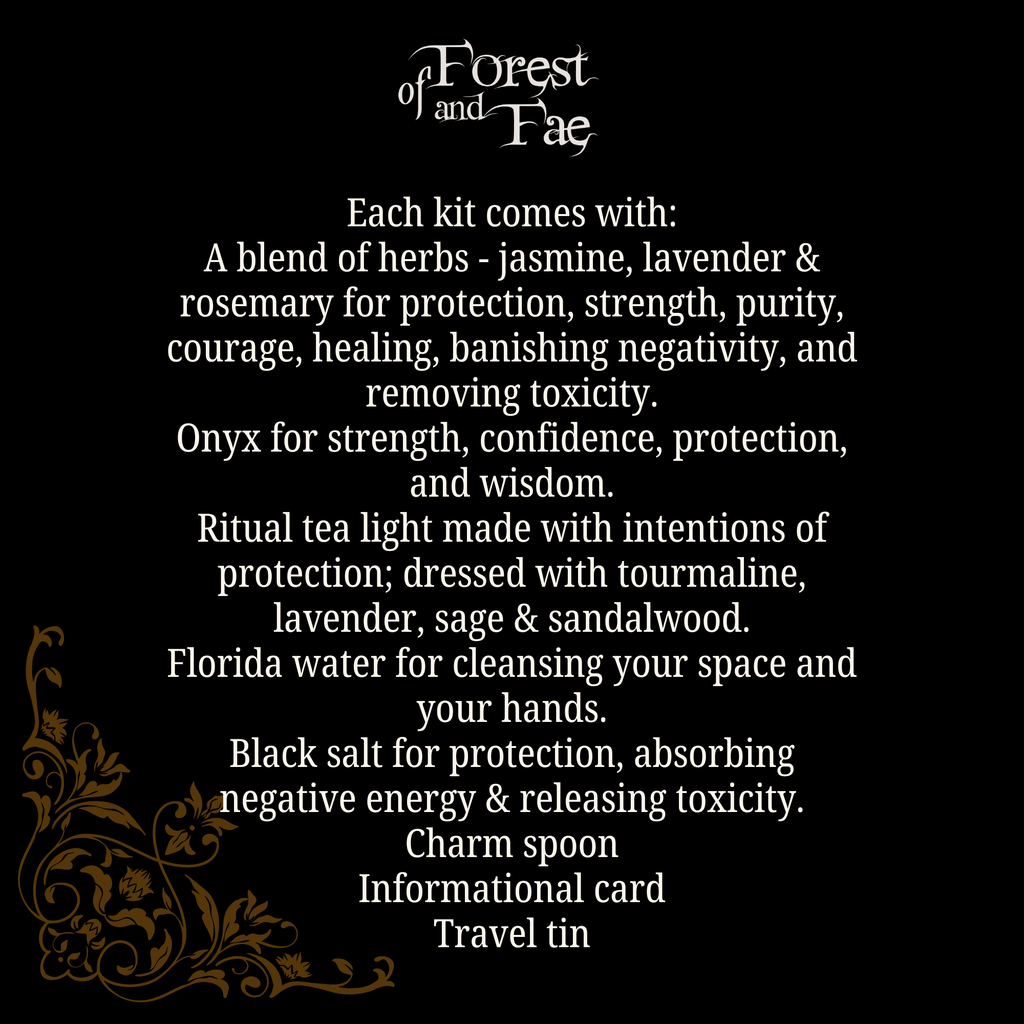 Protection Travel Altar Kit – Dark Matter Witch Ritual Kit (Spells, Cleansing & Energy Protection)