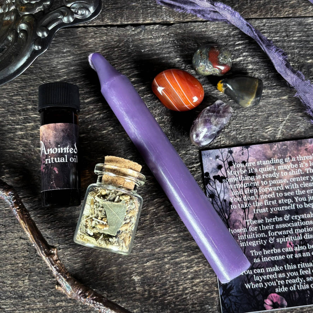 Crossroads Spell Kit – Dark Matter Witch Ritual Kit for Liminal Space, Change & Spiritual Direction