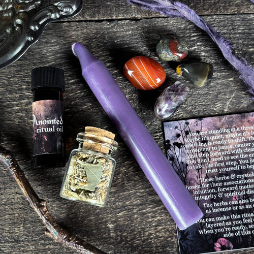 Crossroads Spell Kit – Dark Matter Witch Ritual Kit for Liminal Space, Change & Spiritual Direction