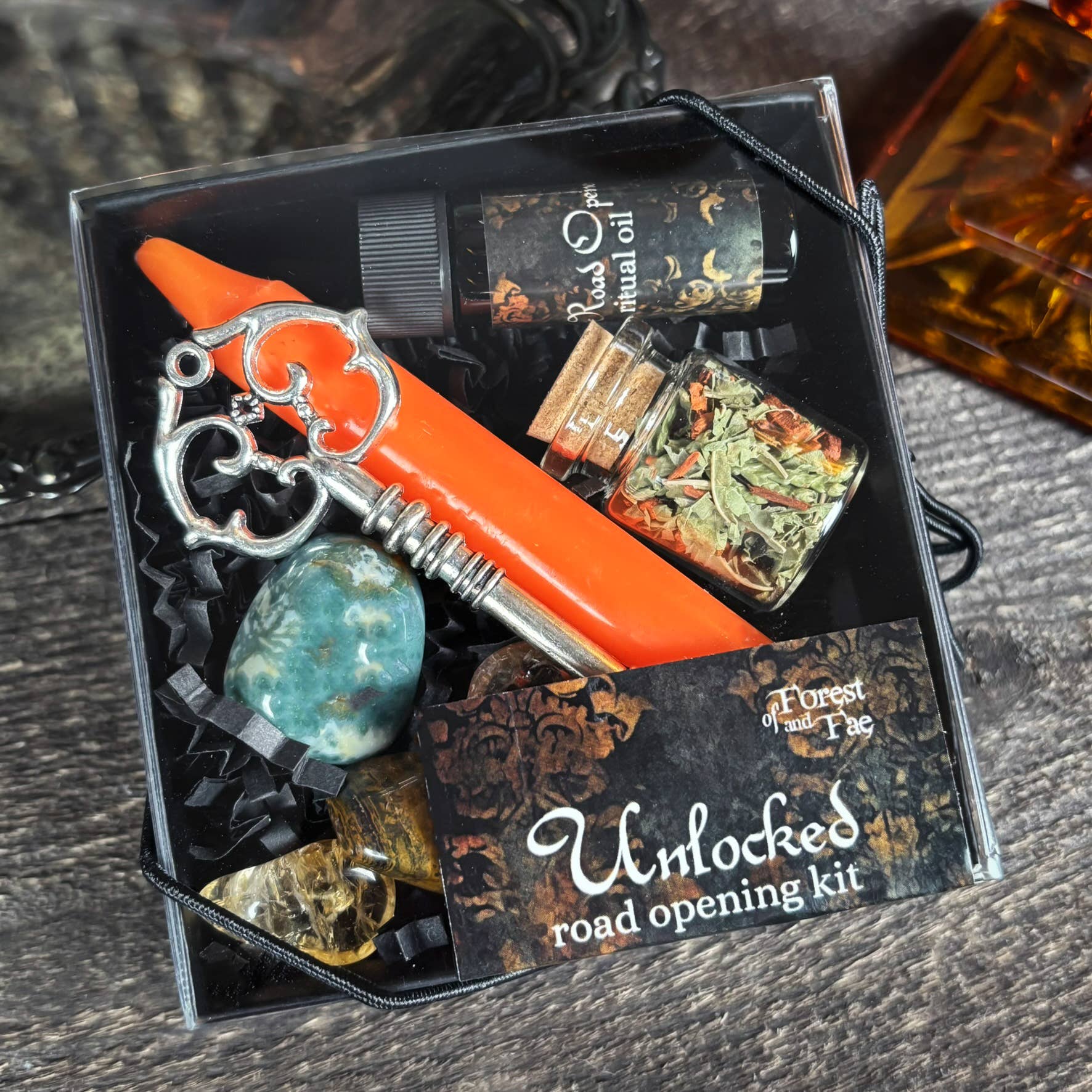 Unlocked Spell Kit – Dark Matter Road Opener Ritual Kit for Energy Shift, Abundance & New Beginnings