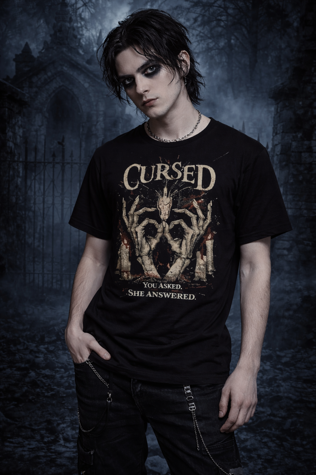 Cursed Ritual Tee – Dark Matter Occult Horror Shirt | Gothic Paranormal Apparel