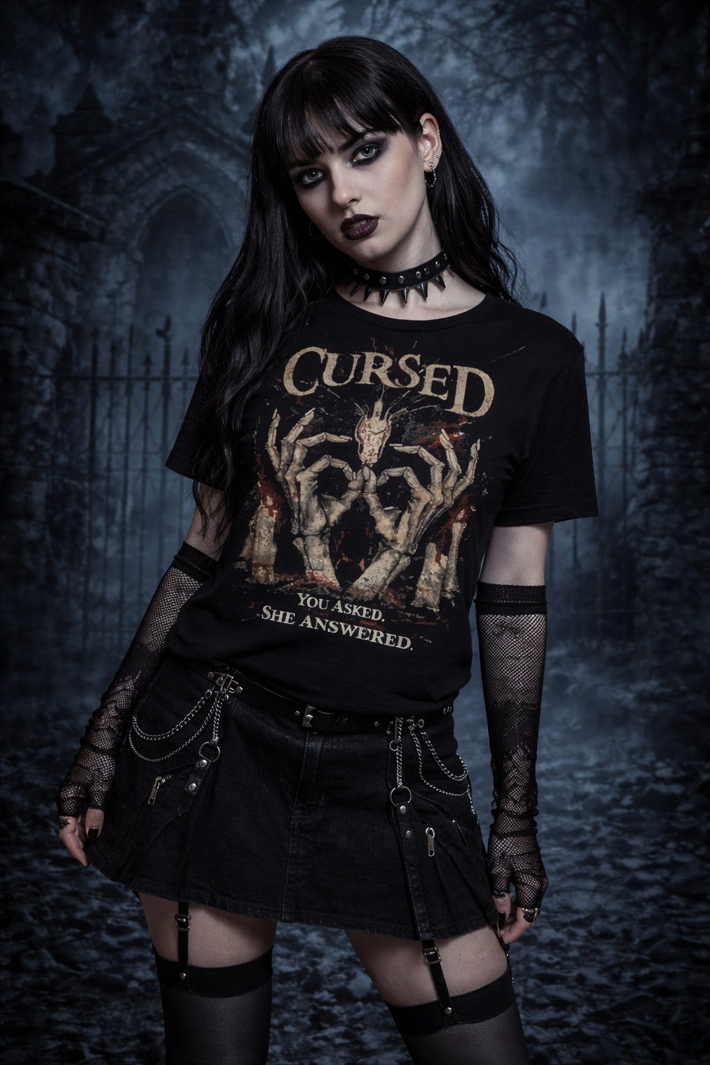 Cursed Ritual Tee – Dark Matter Occult Horror Shirt | Gothic Paranormal Apparel