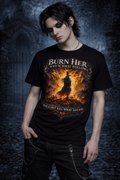 Burn Her… Watch What Follows Tee – Dark Matter Witch Horror Shirt | Occult Gothic Apparel