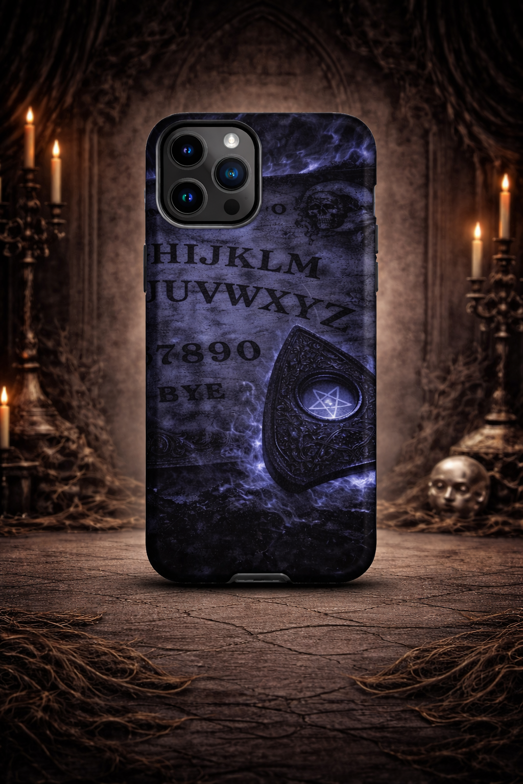 Blue Ouija iPhone Case – Dark Matter Occult Phone Case (Multiple iPhone Models)