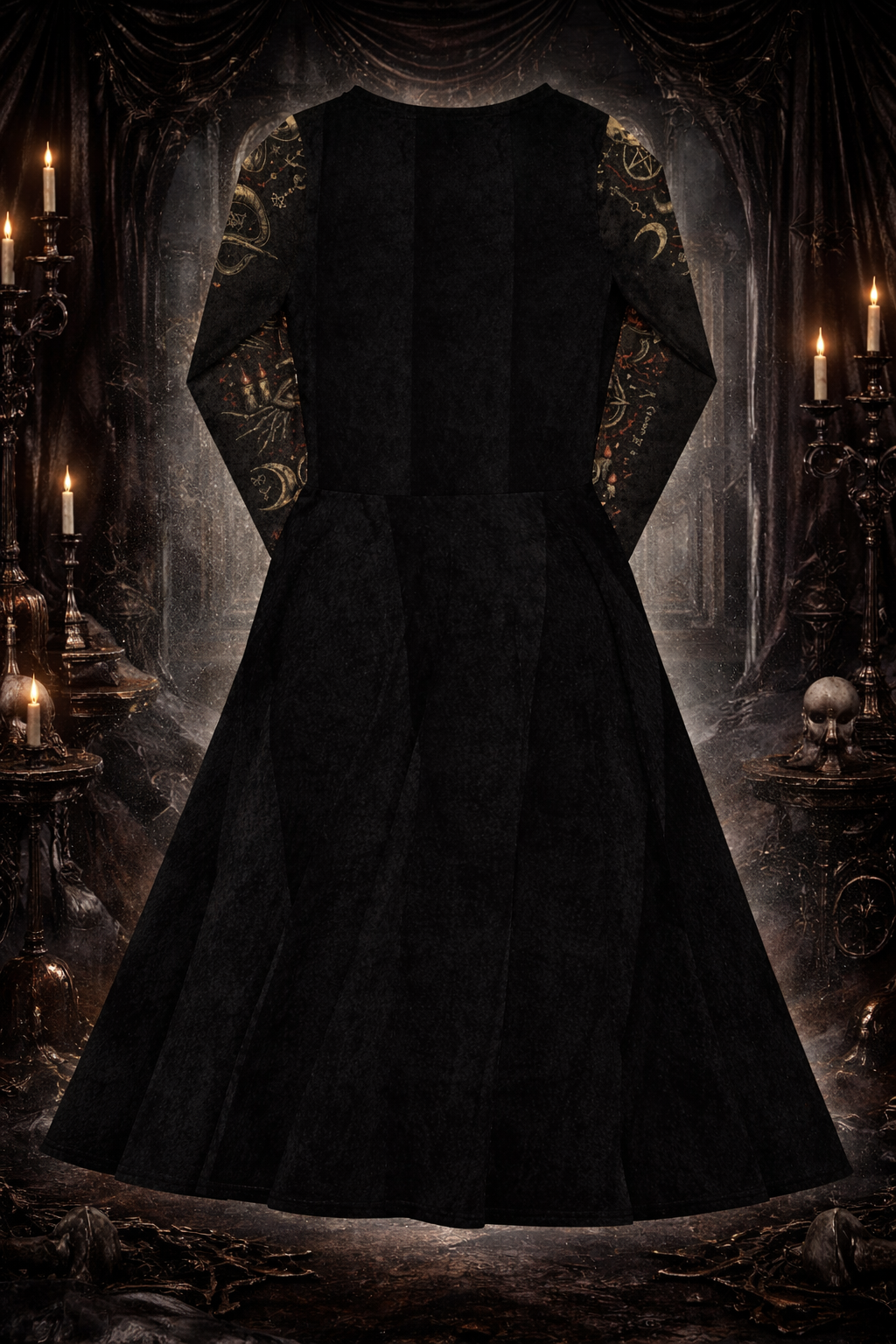 Cursed Ritual Dress – Gothic Witch Dress | Long Sleeve Occult Dress – Dark Matter