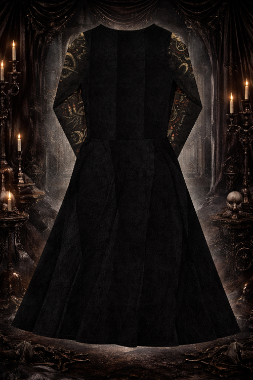 Cursed Ritual Dress – Gothic Witch Dress | Long Sleeve Occult Dress – Dark Matter
