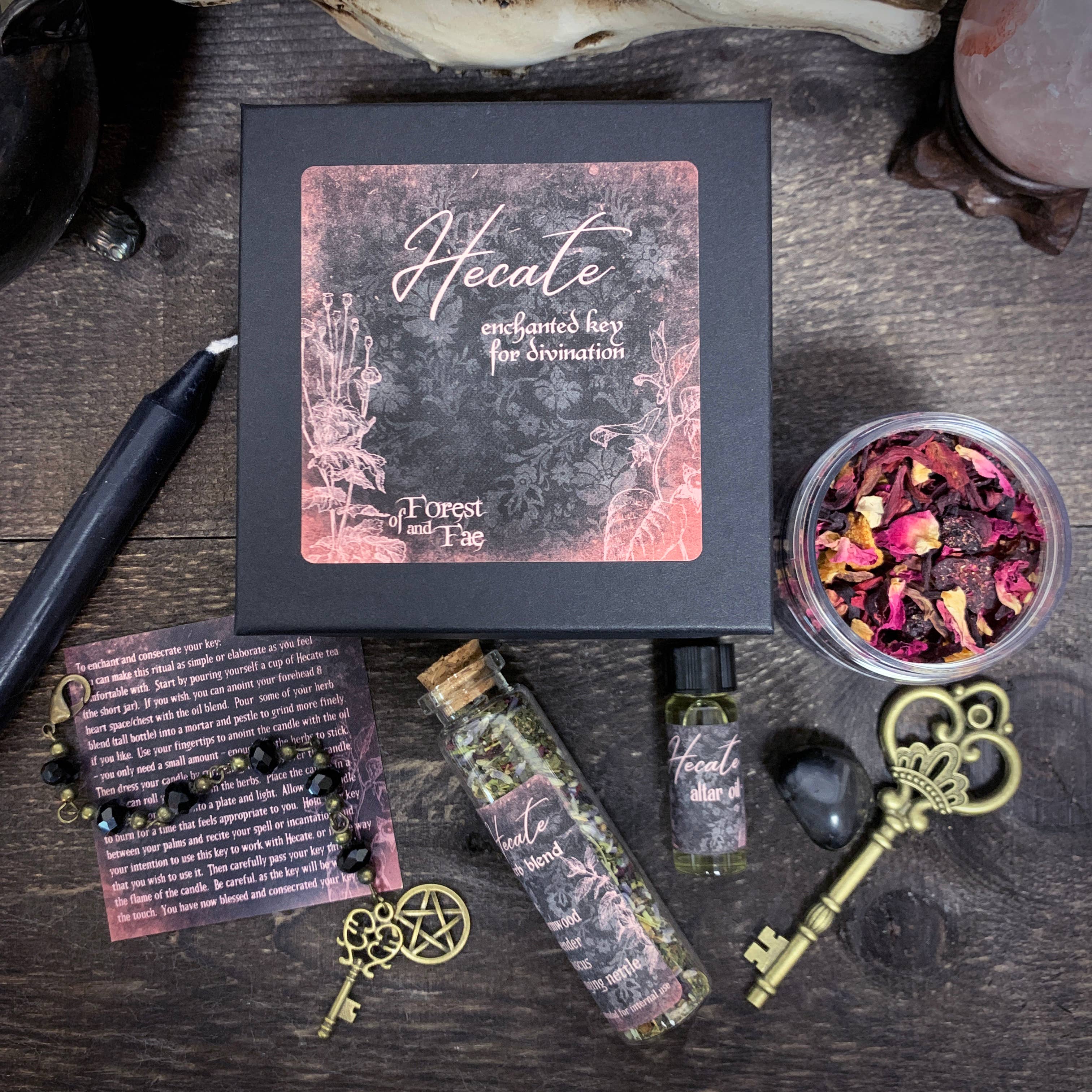 Hecate Enchanted Key DIY Kit – Dark Matter Witch Ritual Kit for Crossroads, Divination & Spellwork