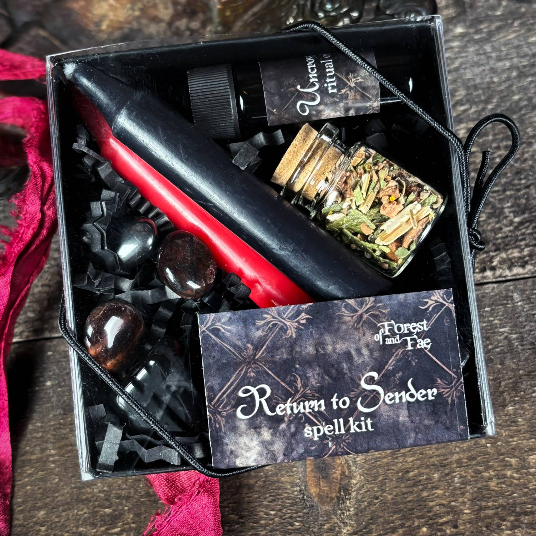 Return to Sender Spell Kit – Dark Matter Witch Ritual Kit for Protection, Uncrossing & Energy Shielding