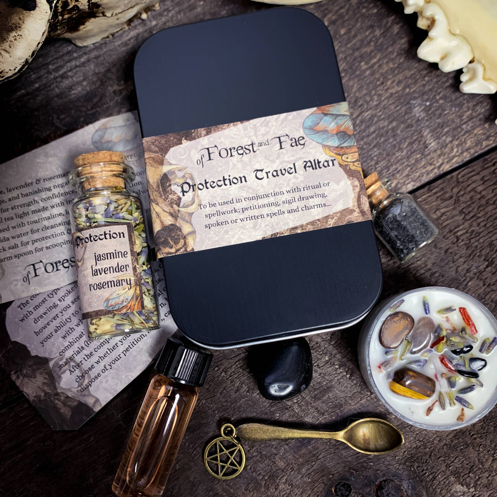Protection Travel Altar Kit – Dark Matter Witch Ritual Kit (Spells, Cleansing & Energy Protection)